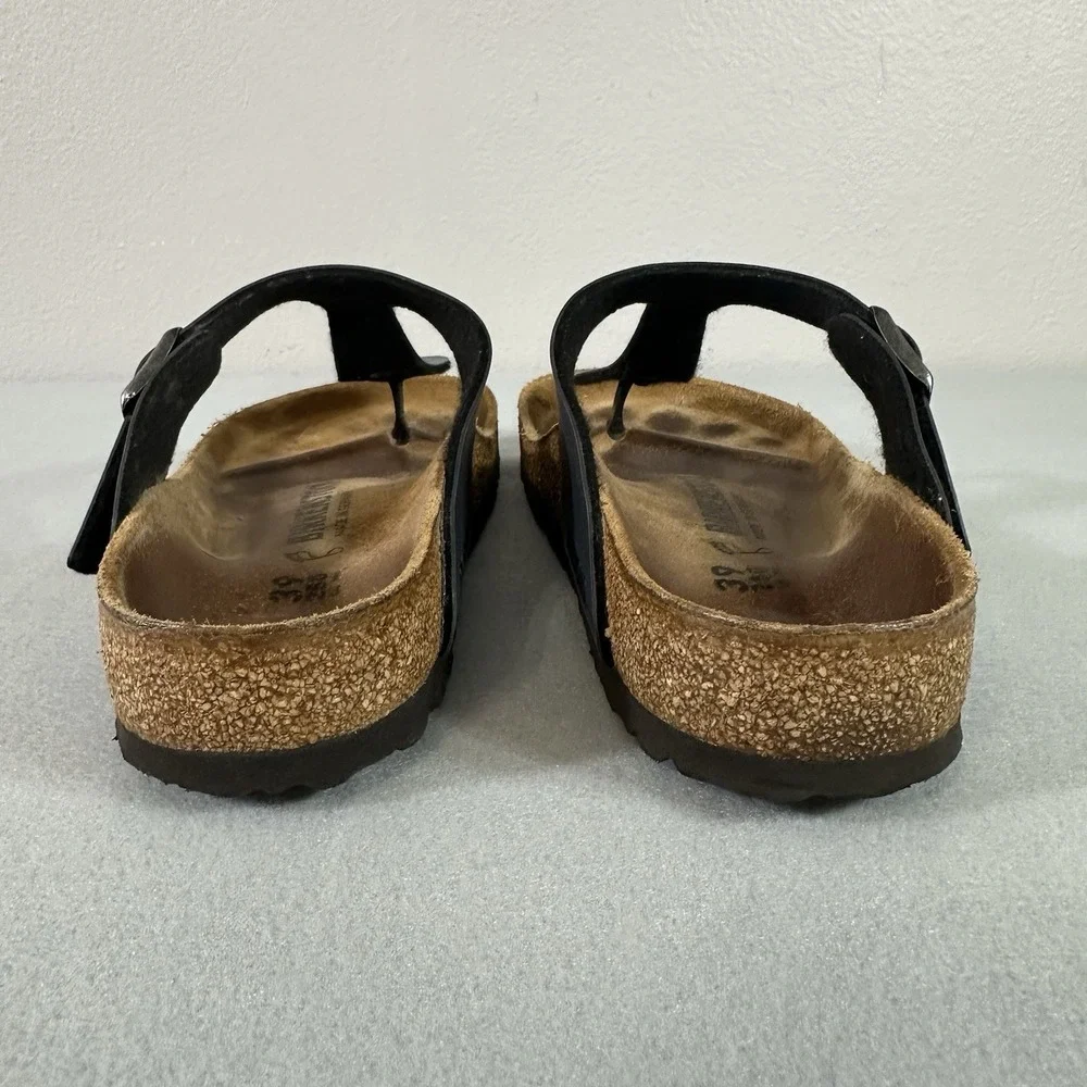 Birkenstock Gizeh Birko Flor Sandals Blue Onyx Womens Size L8 M6 EU 39